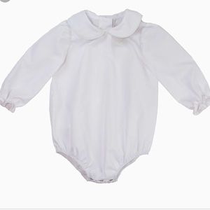 Beaufort Bonnet Company white collared LS onesie